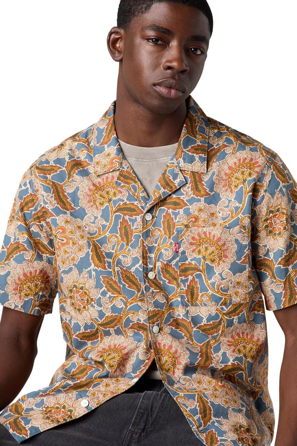 Camisa Hombre The Sunset Camp Shirt Café Levis 72625-0117-3