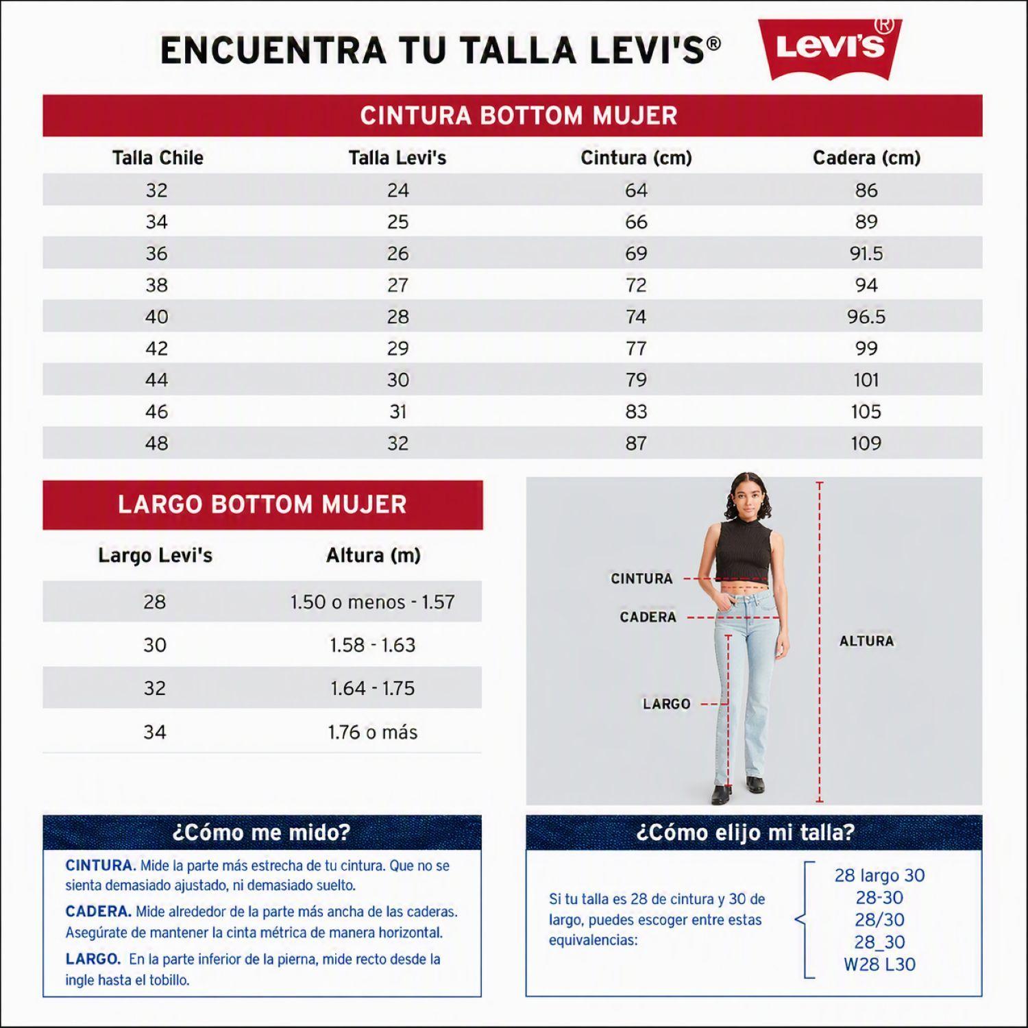 Jeans Mujer Superlow Straight Azul Levis 0081X-0010-4