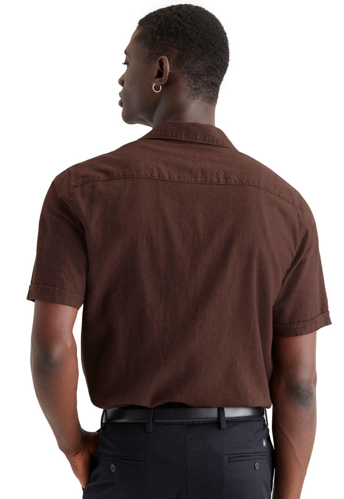 Camisa Hombre SS Camp Collar Regular Fit Café A0861-0039-1