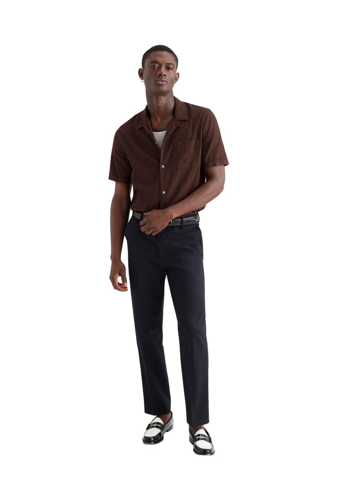 Camisa Hombre SS Camp Collar Regular Fit Café A0861-0039-3