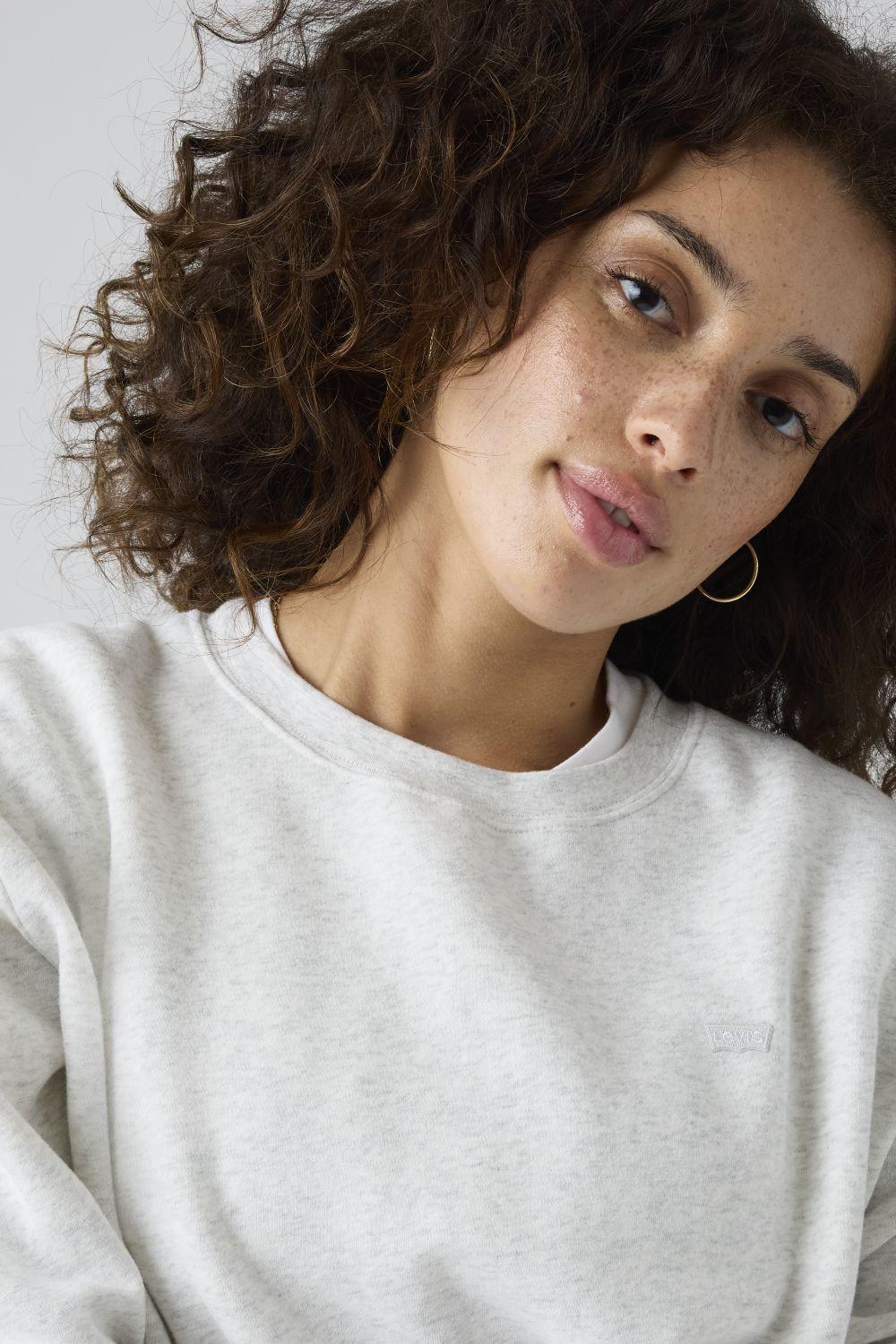 Polerón Mujer Regular Fit Mini Logo Gris Levis A5942-0006-3