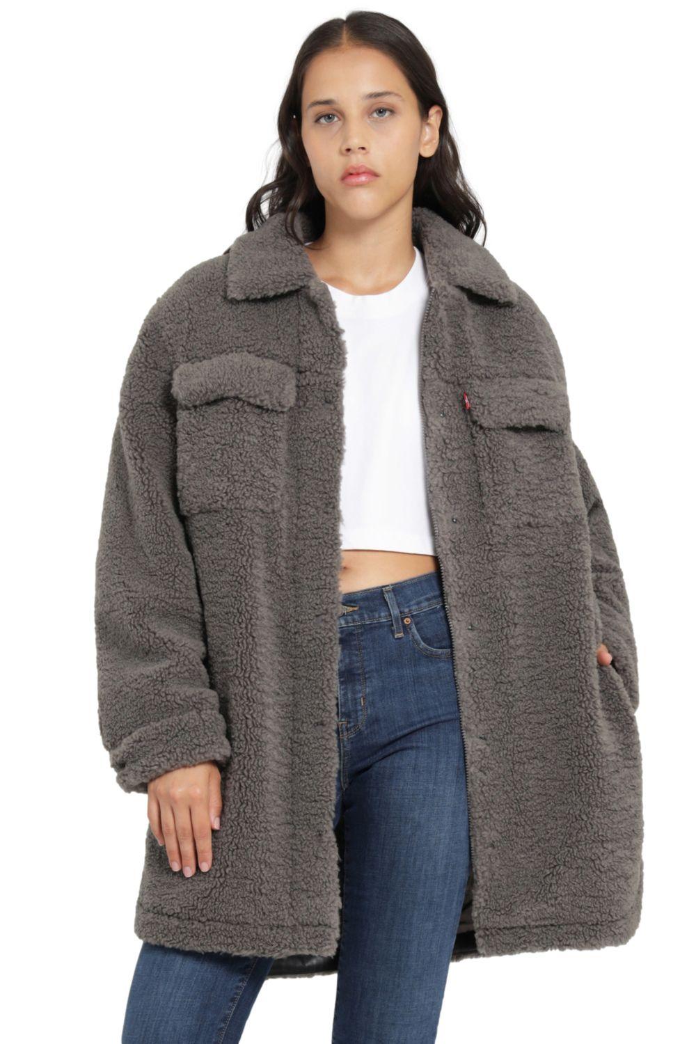 Chaqueta Mujer con Sherpa Gris Levis 59544-0267-3