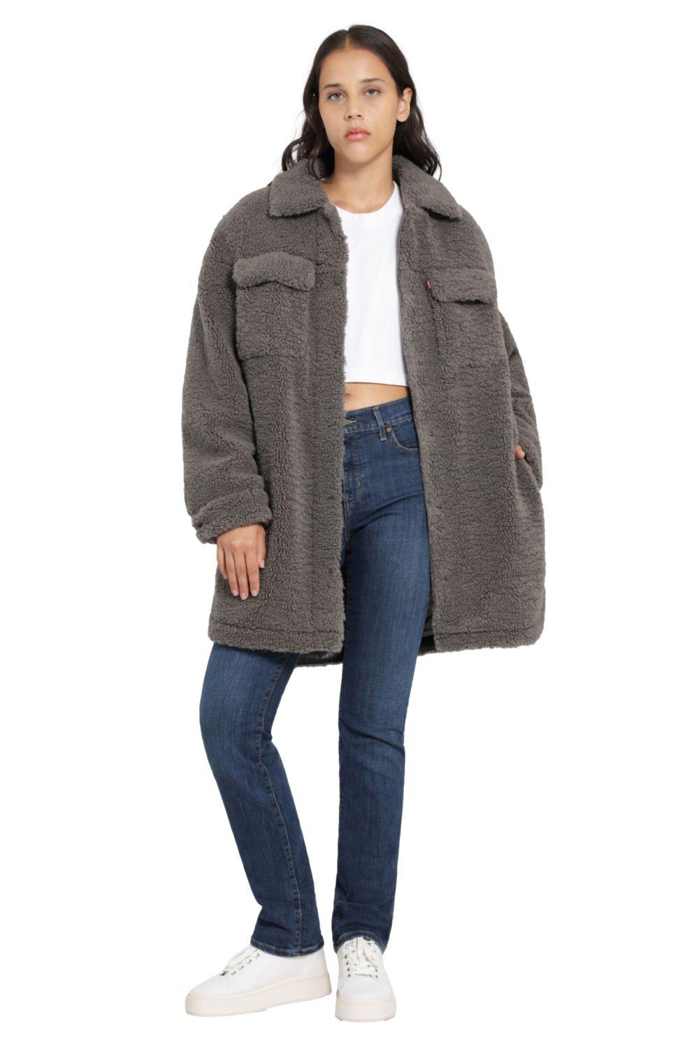 Chaqueta Mujer con Sherpa Gris Levis 59544-0267-5