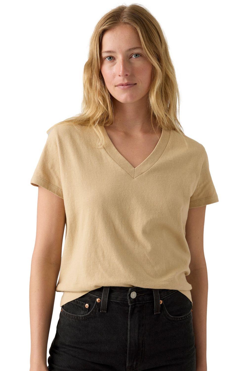 Polera Mujer Boxy Vneck Tee Café Levis A8774-0013-2