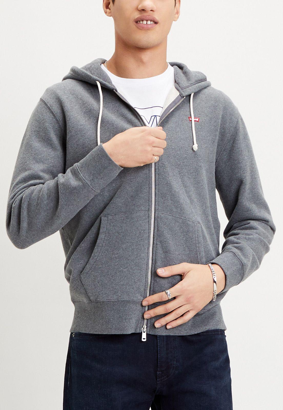 Polerón Hombre Original Zip Up Logo mini Batwing Gris Levis 34584-0000-0