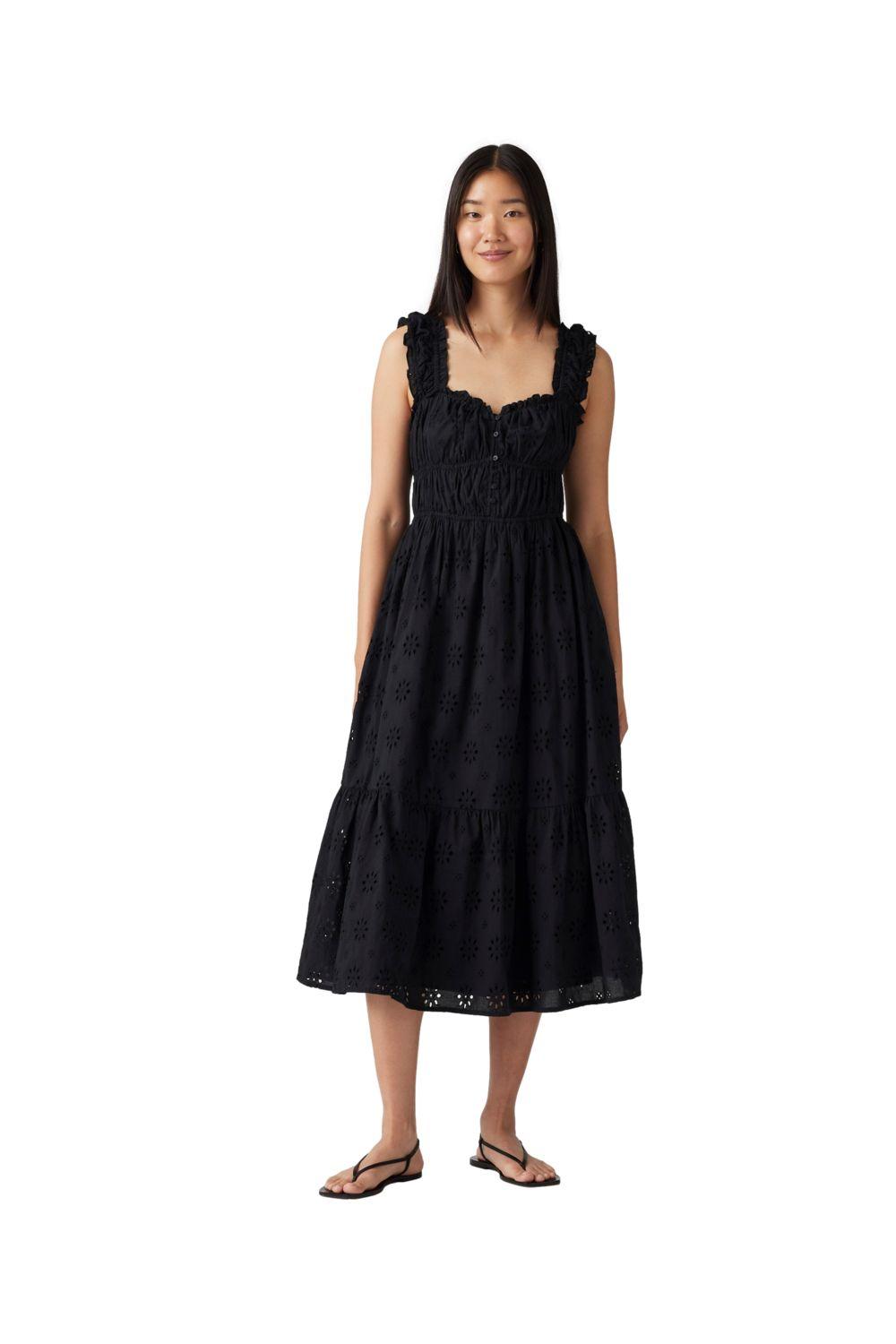 Vestido Mujer Amaya Tiered Maxi Dress Negro Levis 001TB-0000-0