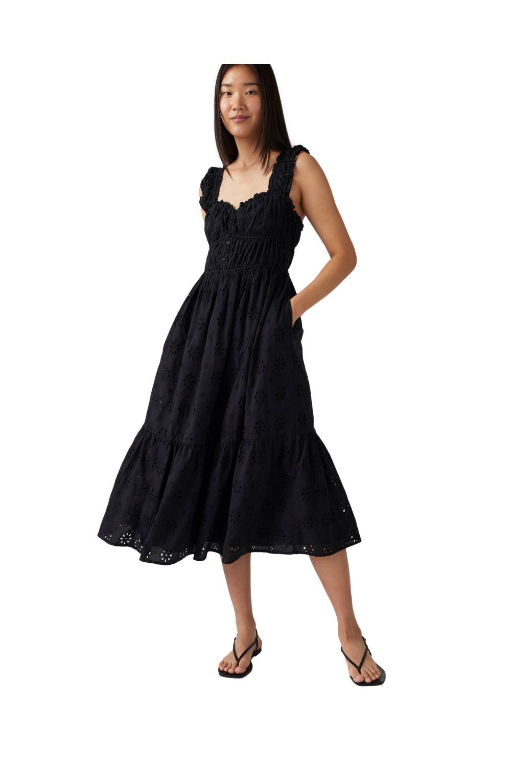 Vestido Mujer Amaya Tiered Maxi Dress Negro Levis 001TB-0000-2
