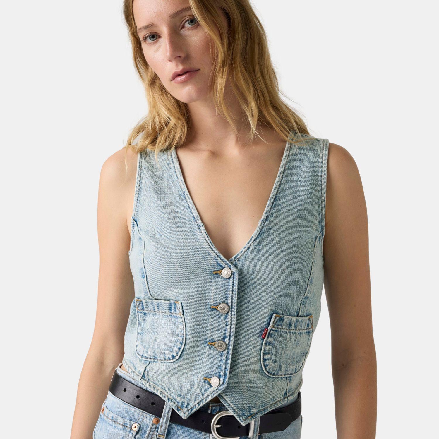 Chaqueta Mujer Tailored Vest Denim Azul Levis A8749-0017-2