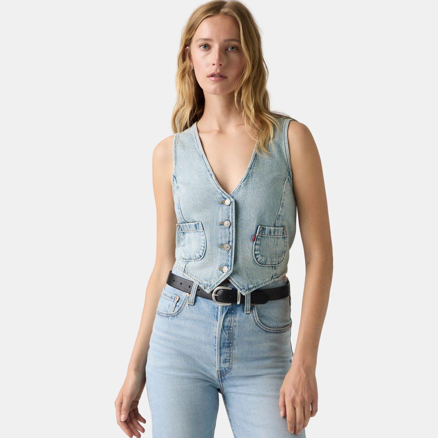 Chaqueta Mujer Tailored Vest Denim Azul Levis A8749-0017-3