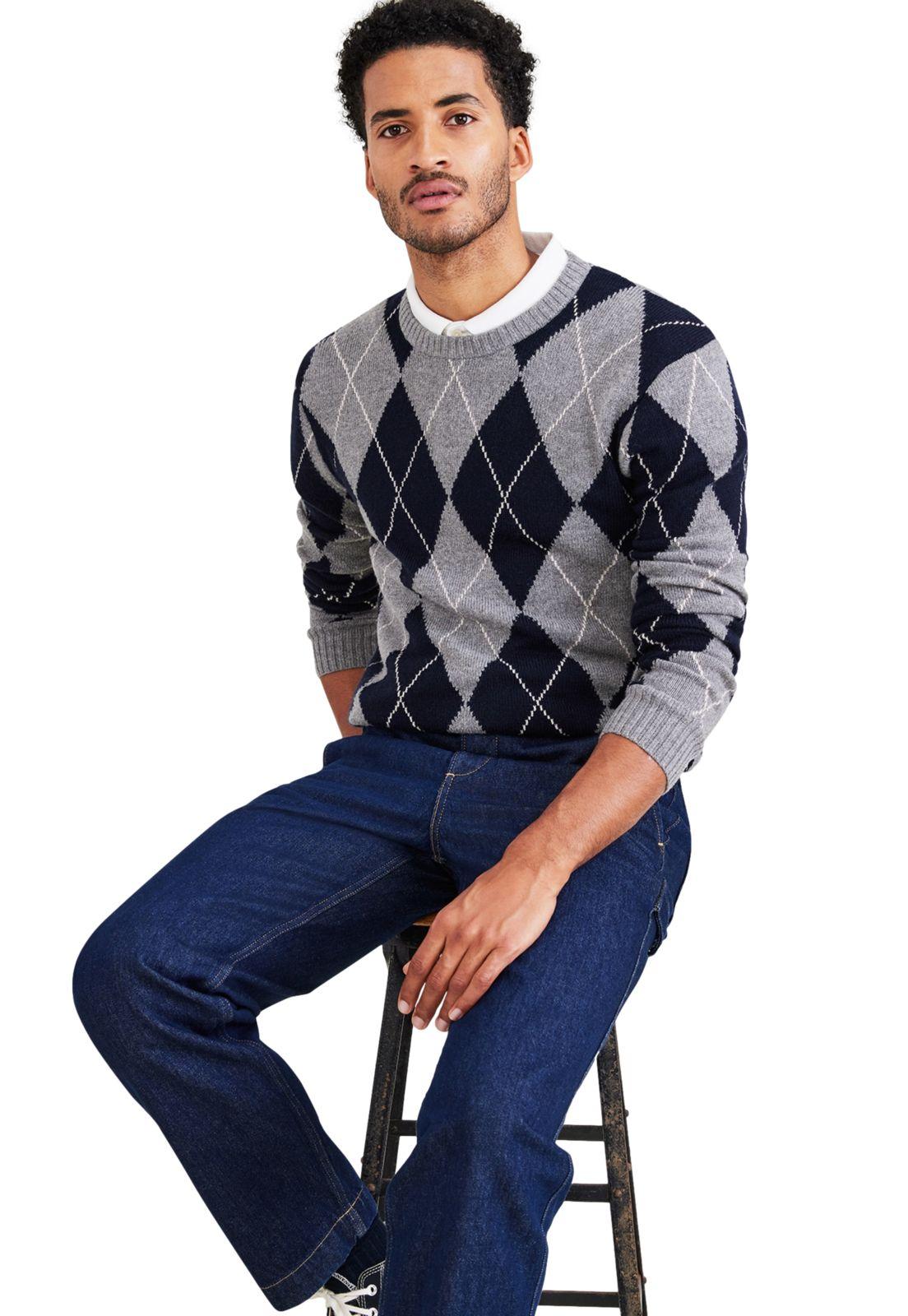 Sweater Hombre Crafted Crewneck Regular Fit Gris A6101-0005-3