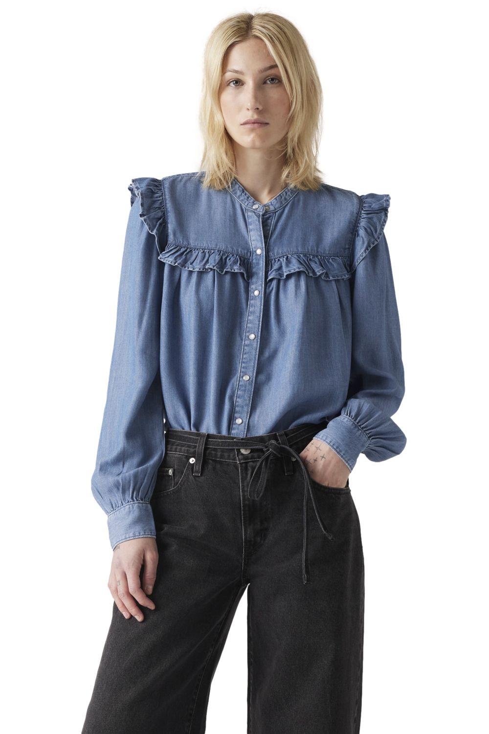 Blusa Mujer Gianna Blouse Azul Levis A8688-0021-0