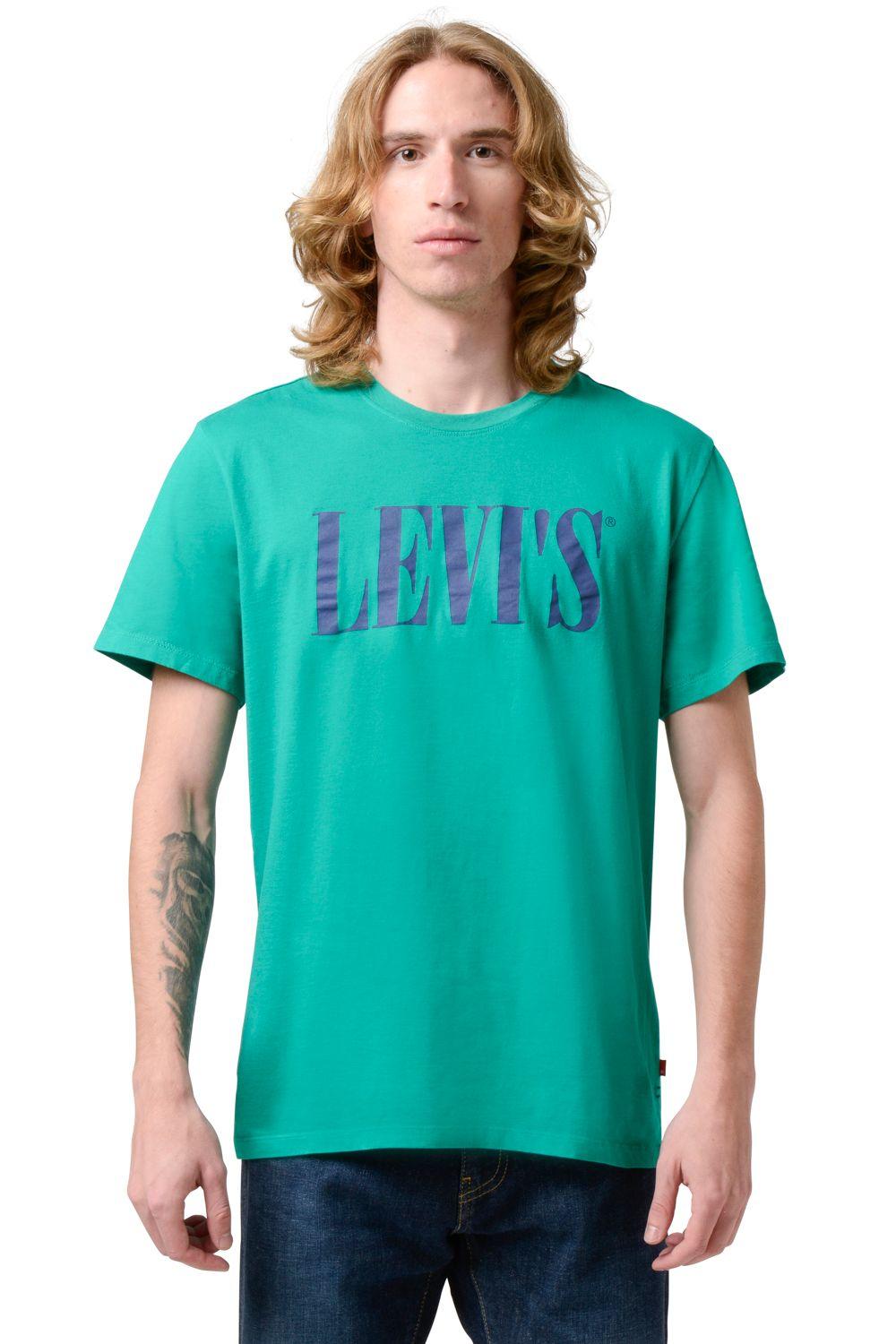 Polera Hombre Regular Fit Gráfica Verde Levis 21613-9000-0