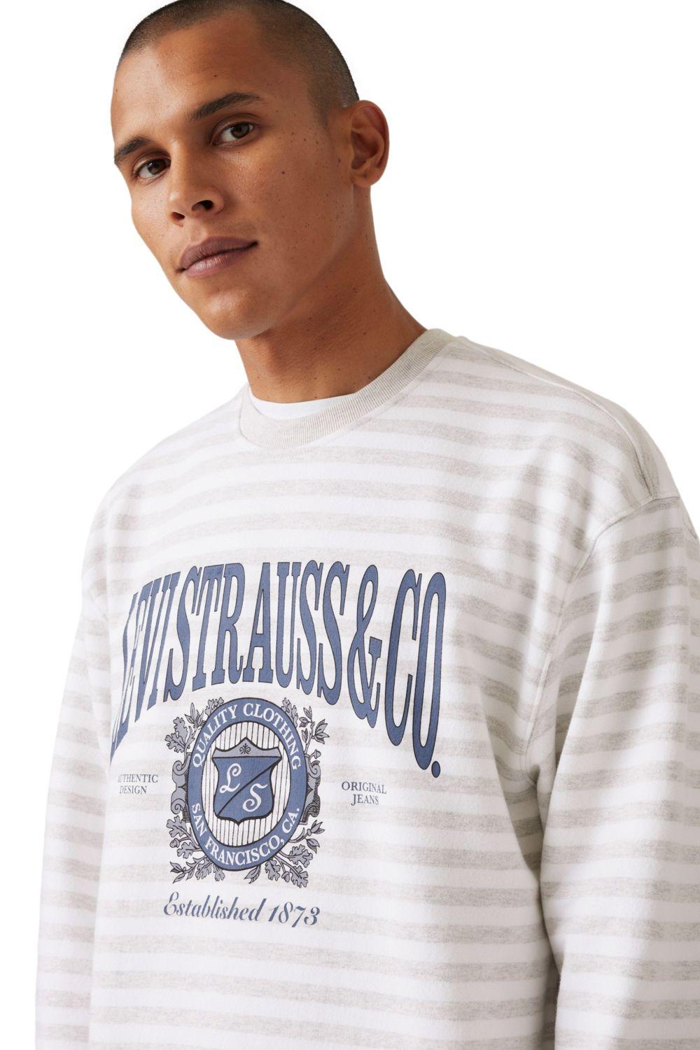 Polerón Hombre Relaxd Graphic Crew Blanco Levis 38712-0454-2