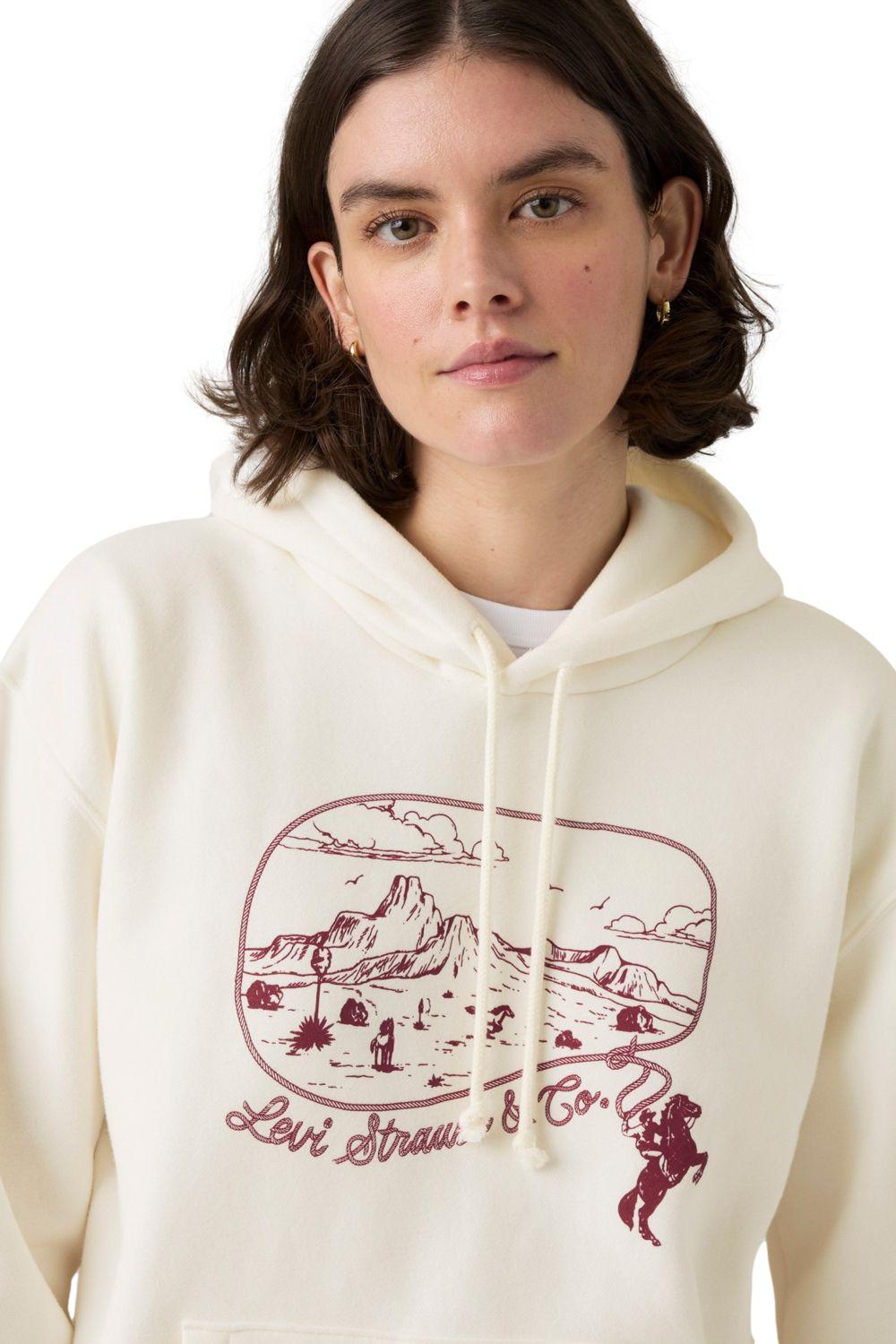 Polerón Mujer Graphic Everyday Blanco Levis A8801-0038-3