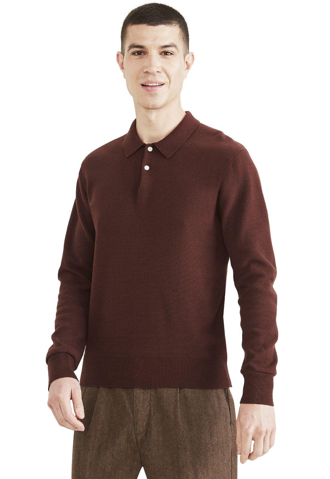 Sweater Hombre Polo Regular Fit Café-0