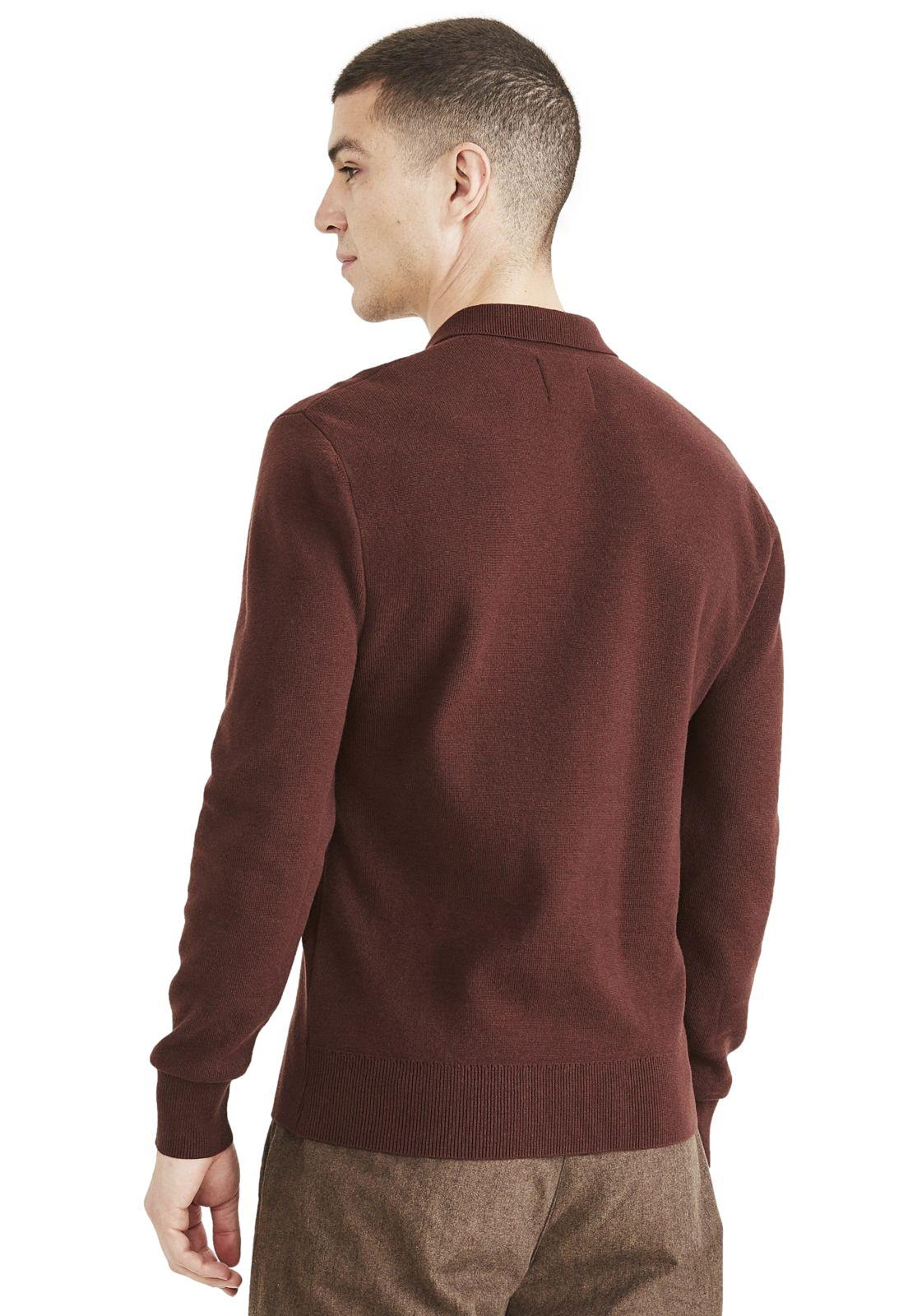 Sweater Hombre Polo Regular Fit Café-1