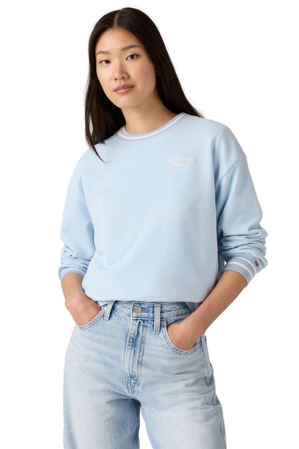 Polerón Mujer Sport Crew Celeste Levis 0002L-0010-1