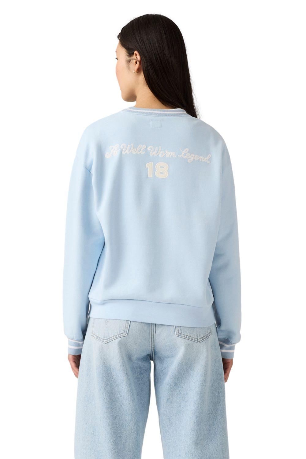 Polerón Mujer Sport Crew Celeste Levis 0002L-0010-2