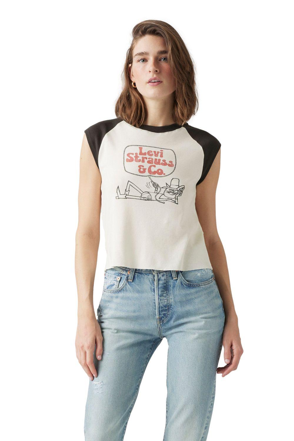 Polera Mujer Regular Fit Blanco Levis A8871-0005-0