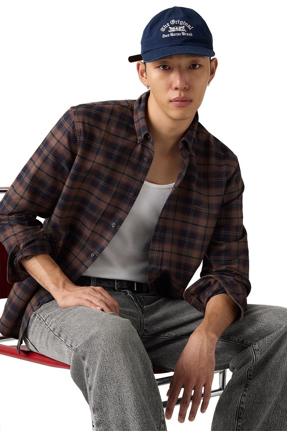 Camisa Hombre Authentic Button Down Café Levis A7210-0063-3