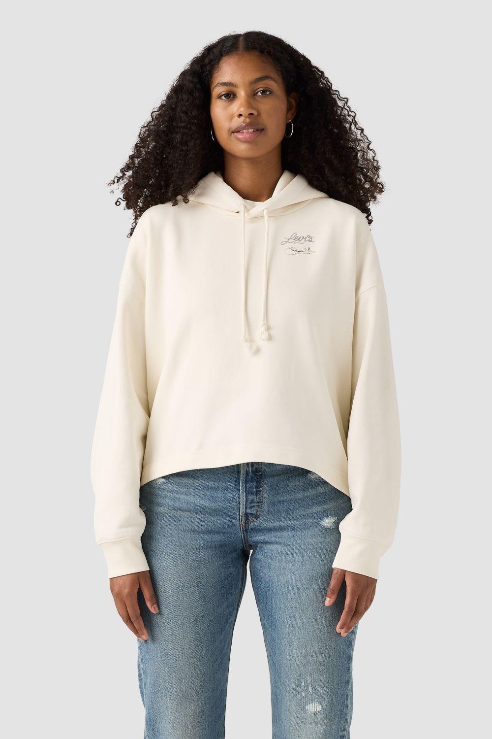 Polerón Mujer Leo Hoodie Blanco Levis A9414-0009-3