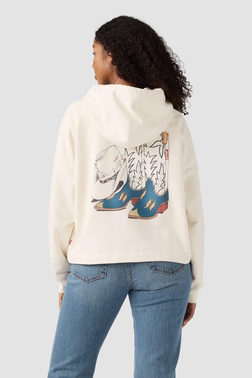 Polerón Mujer Leo Hoodie Blanco Levis A9414-0009-4