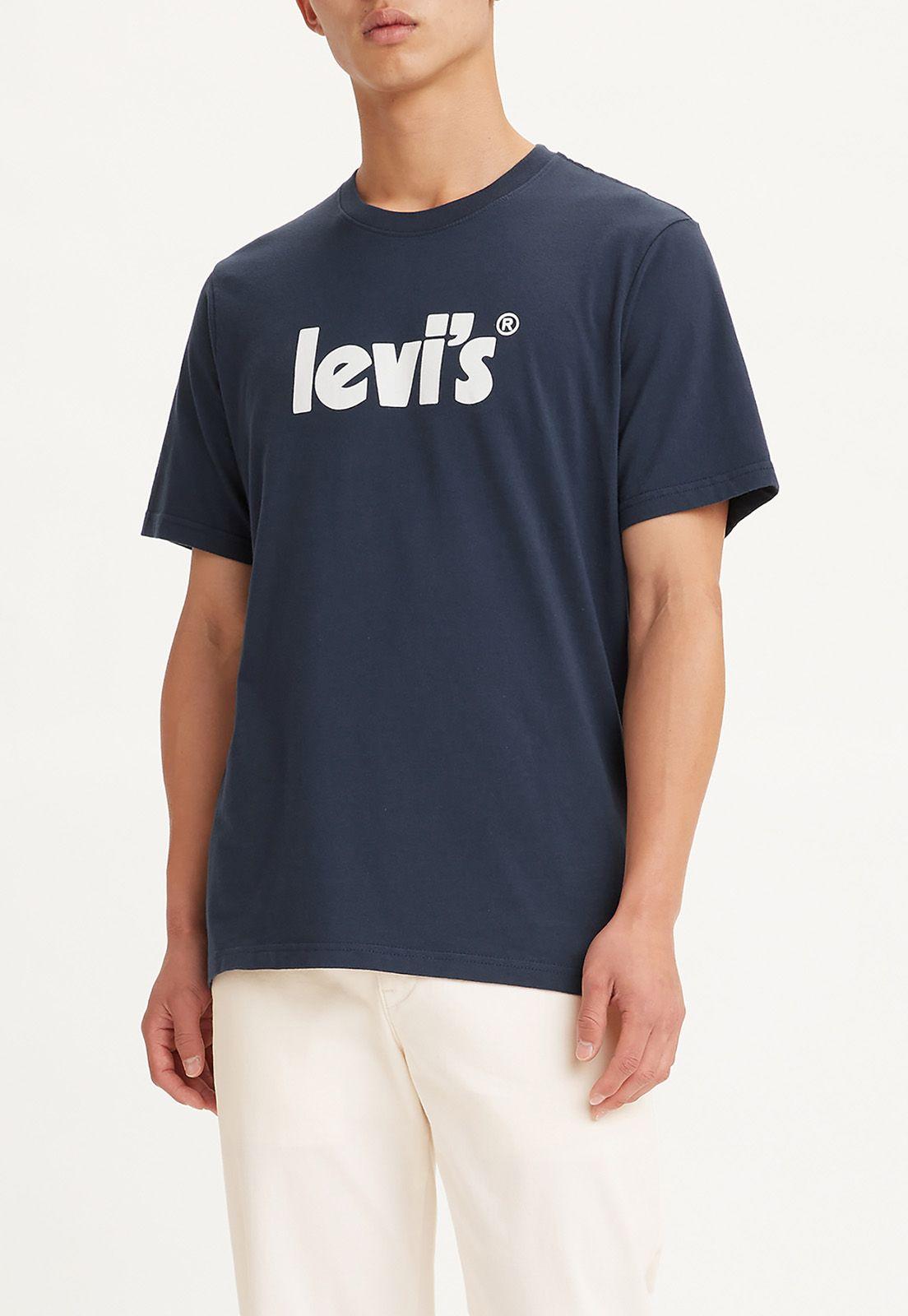 Polera Hombre Lisa con Logo Azul Marino Levis 16143-0409-0