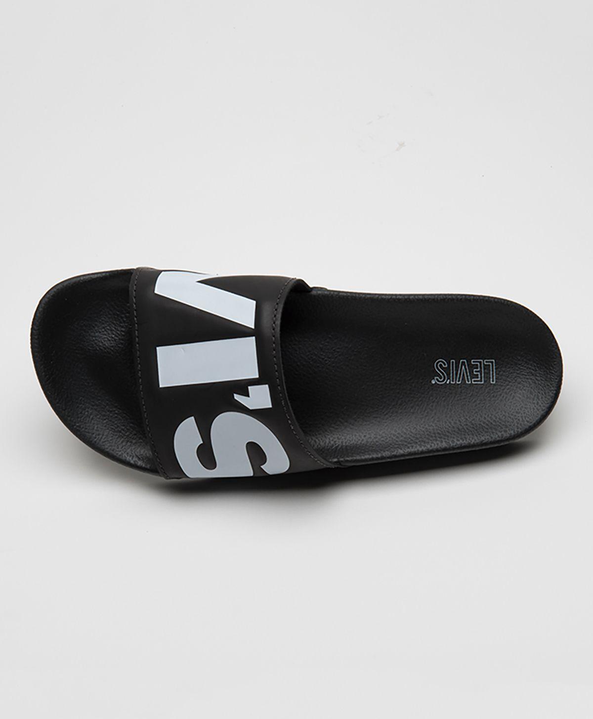 Sandalias Hombre Slide Negro Levis LBF11-0035-3