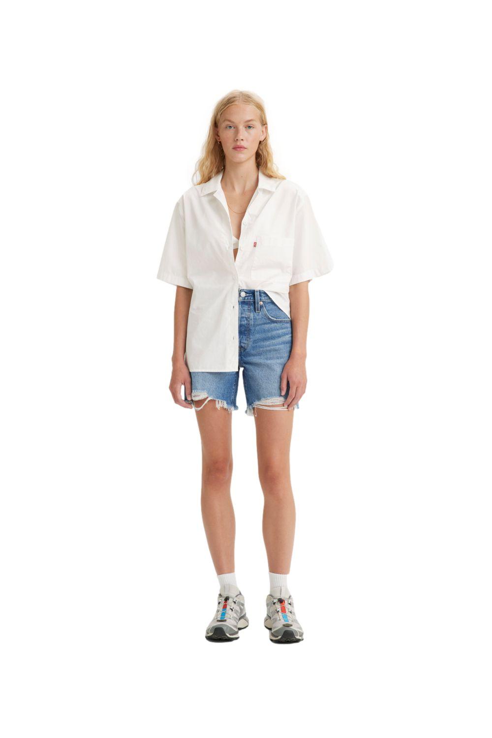 Shorts Mujer 501 Mid Thigh Short Celeste Levis 85833-0037-3