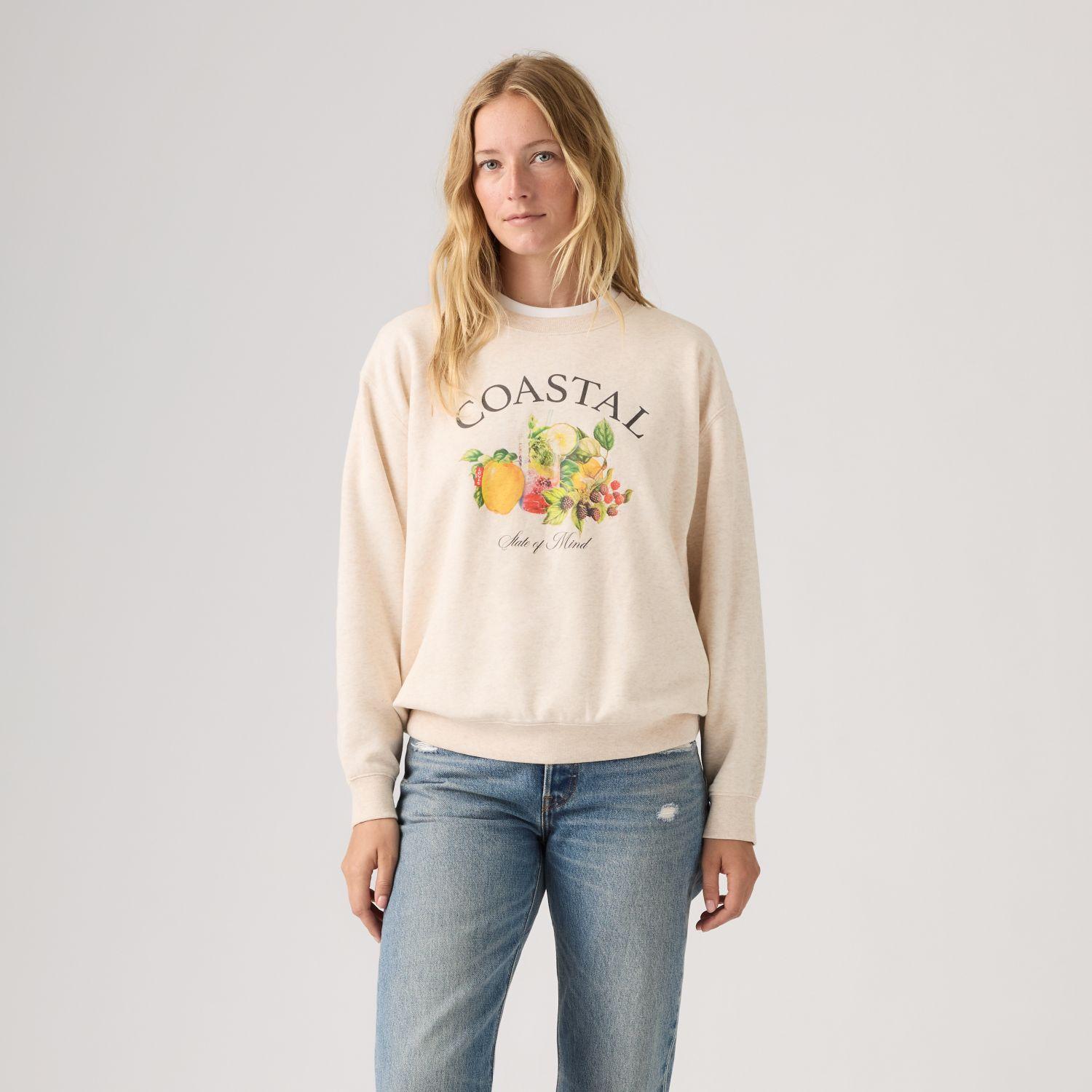 Polerón Mujer Gr Everyday Crew Beige Levis A8800-0091-0
