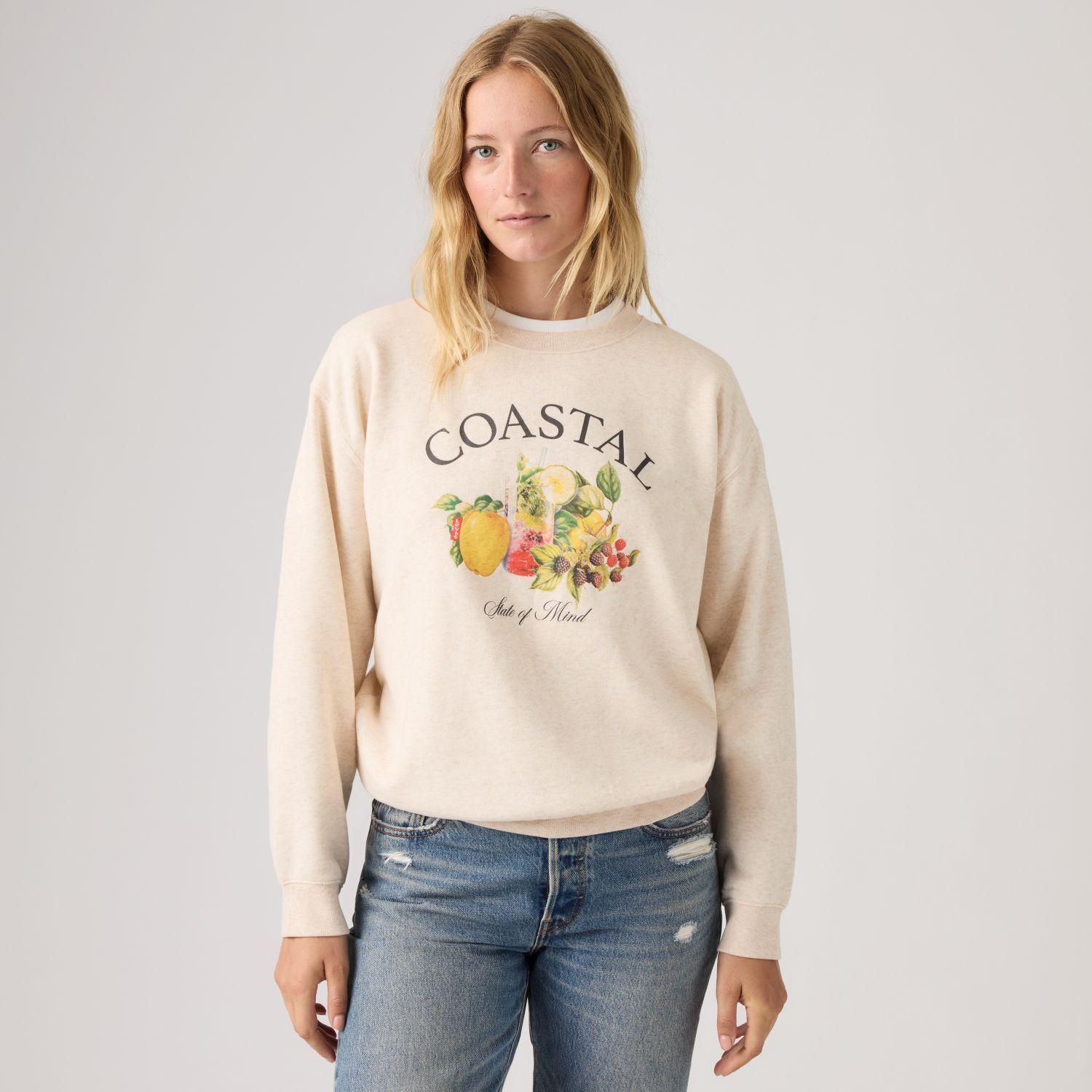 Polerón Mujer Gr Everyday Crew Beige Levis A8800-0091-2