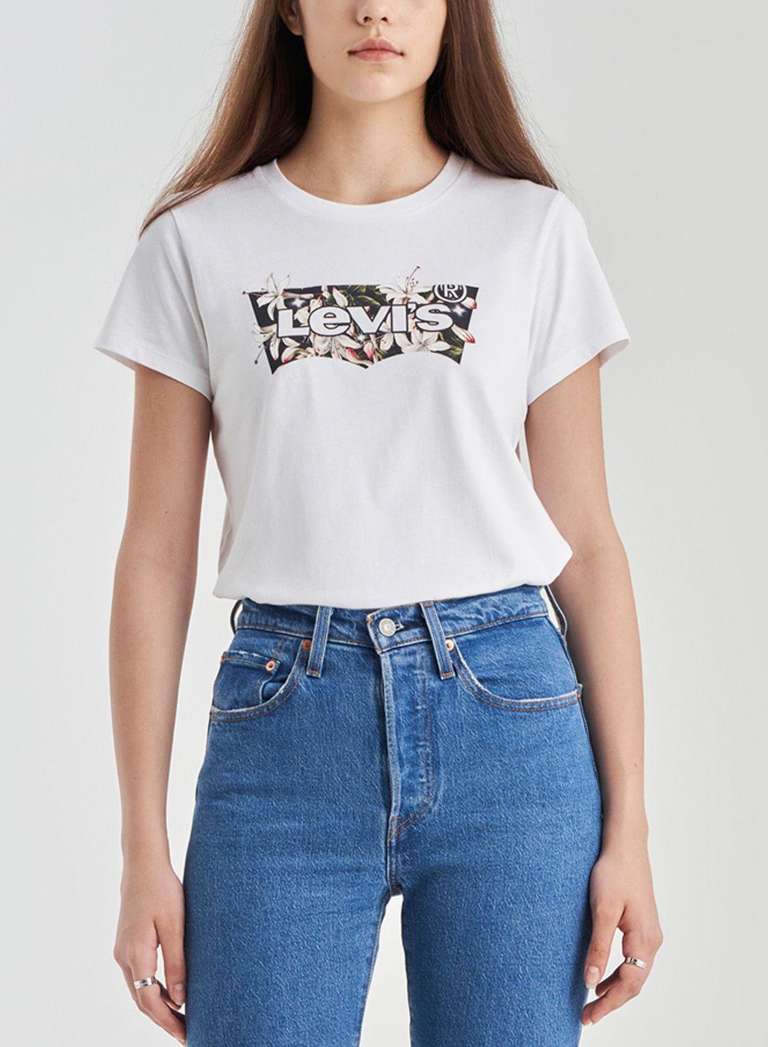 Polera Mujer Perfect Logo Batwing Blanca Levis 17369-2033-0