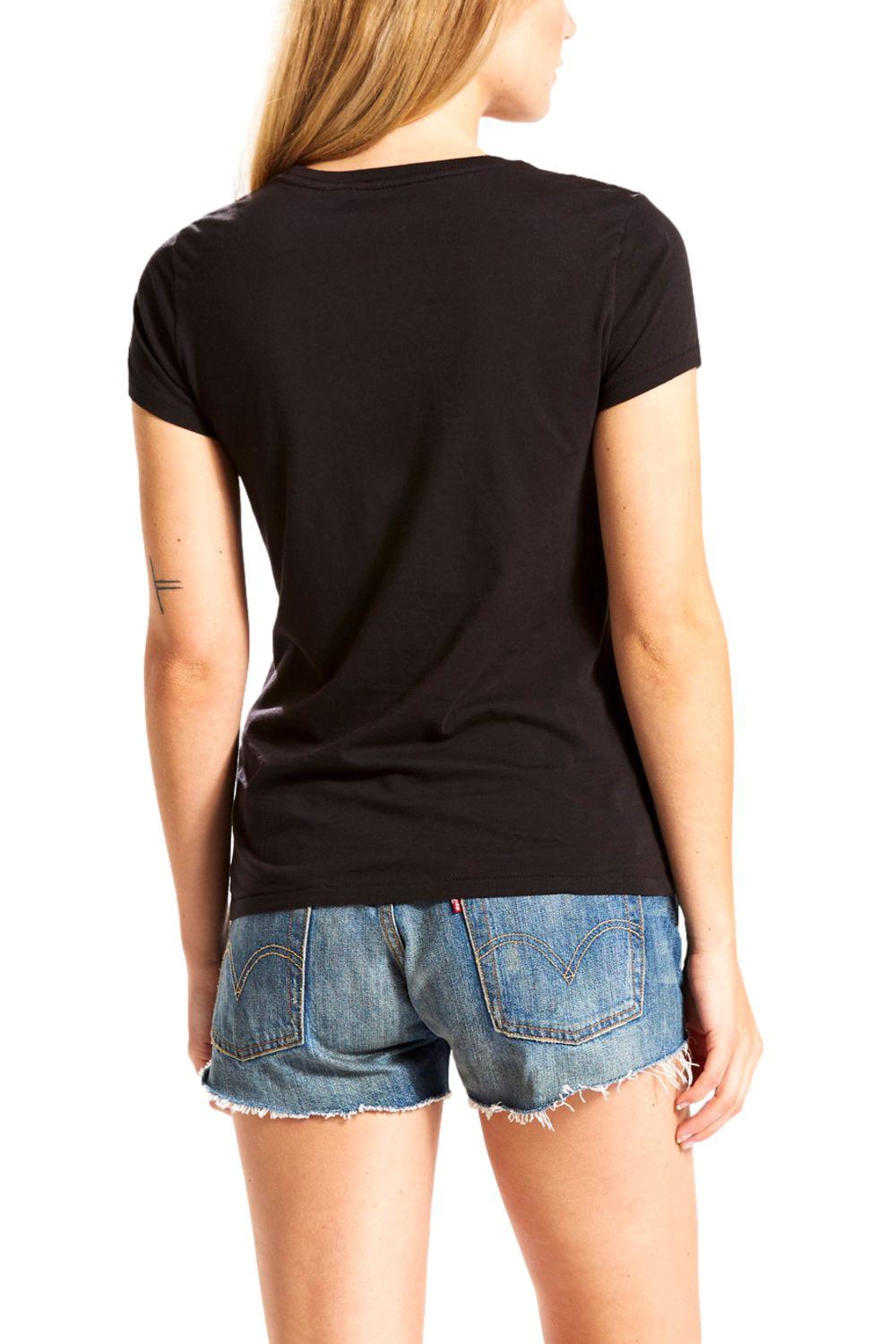 Polera Mujer Lisa Logo Negro Levis 32223-0142-3