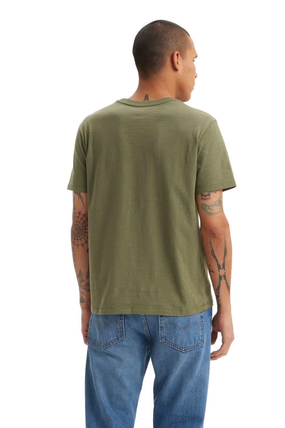 Polera Hombre Ss Classic Pocket Tee Verde Levis 19342-0366-1