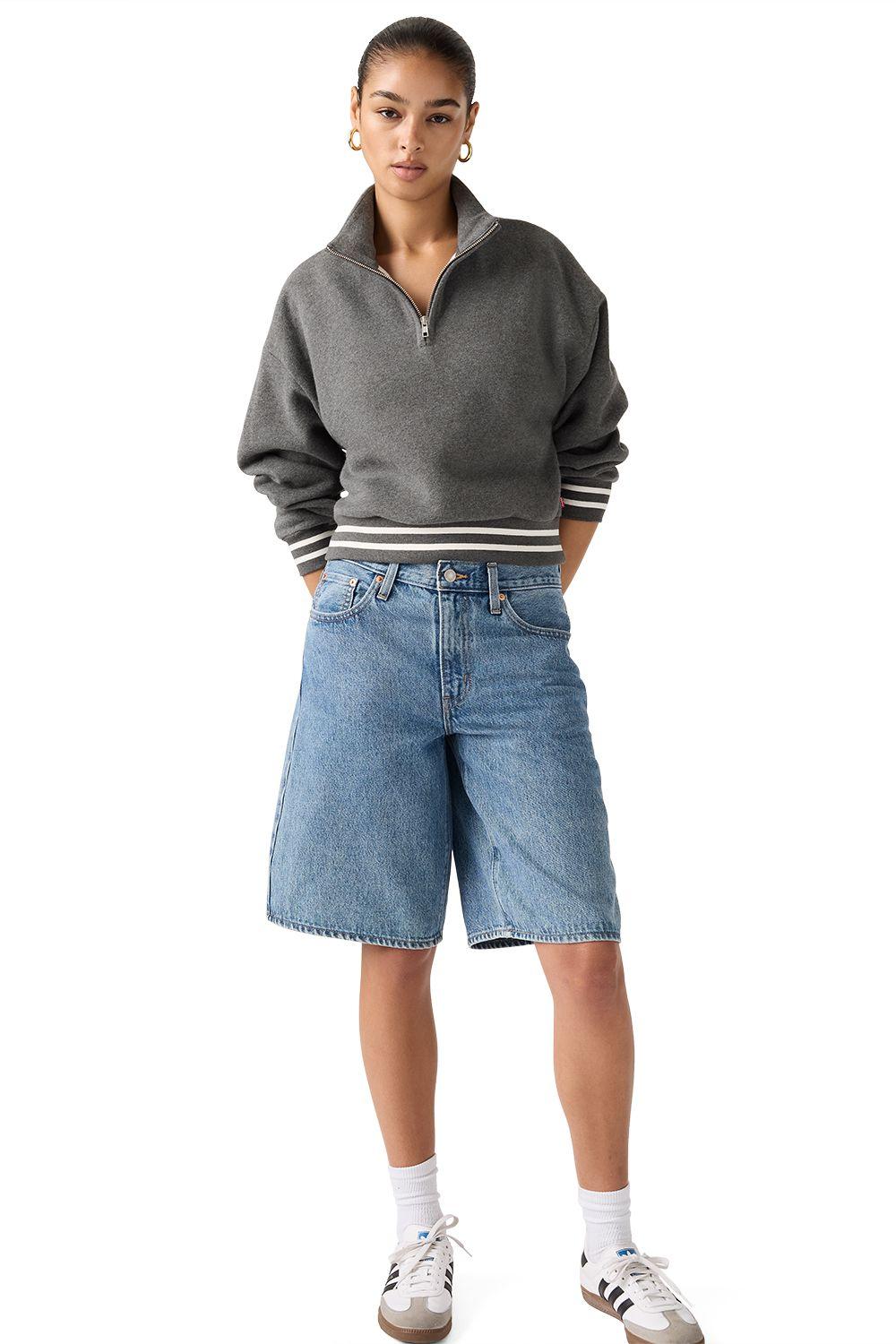 Polerón Mujer Everyday Quarter Zip Gris Levis 005IJ-0004-2