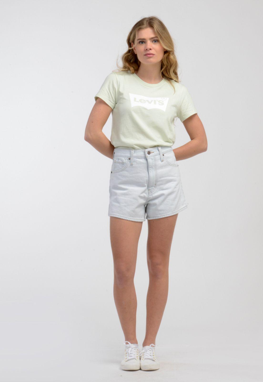 Shorts Mujer High Waisted Mom Azul Claro Levis A1965-0003-0