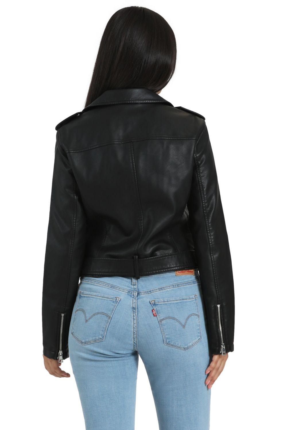 Chaqueta Mujer Belted Moto Negro Levis 59544-0161-2