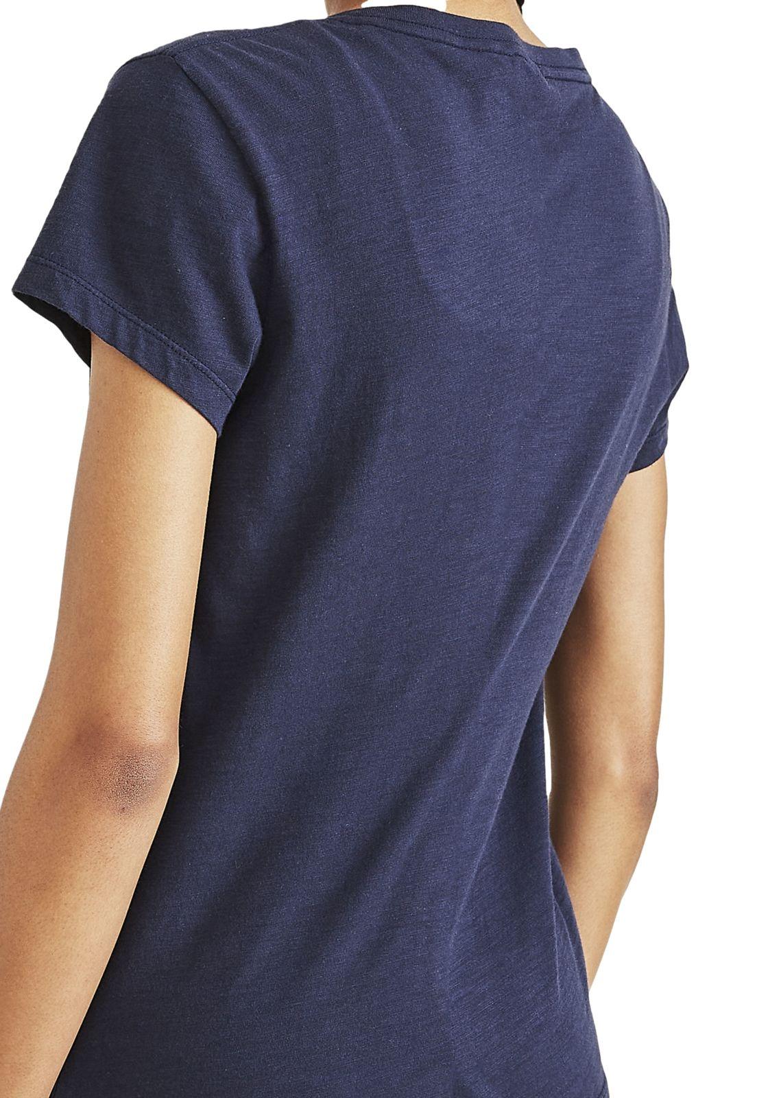 Polera Mujer Favorite V-Neck Slim Fit Azul A1759-0006-3