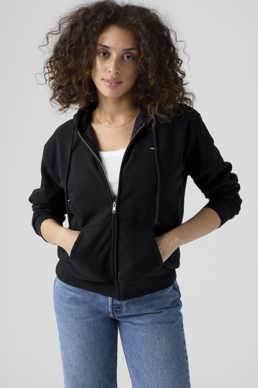 Polerón Mujer Everyday Zip Hoodie Negro Levis A5945-0003-2