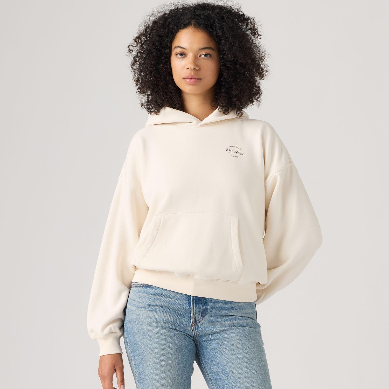 Polerón Mujer Vintage Boxy Hoodie Beige Levis 008A3-0001-2
