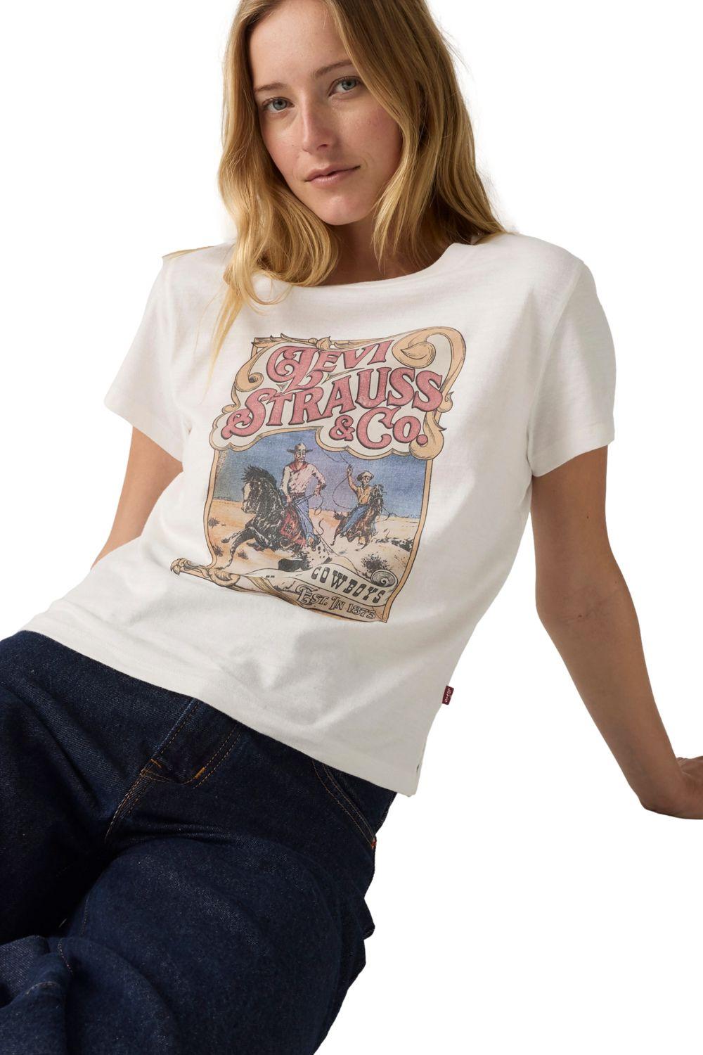 Polera Mujer Graphic Boxy Tshirt Blanco Levis A8804-0049-2