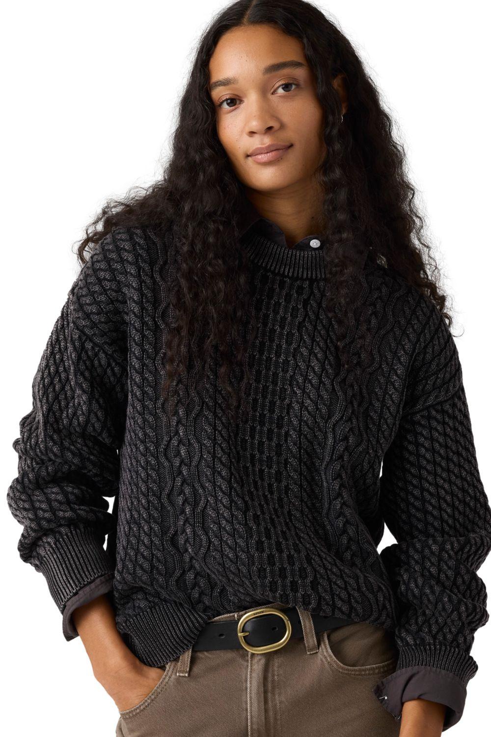 Sweater Mujer Leilah Cable Crewneck Negro Levis 0063A-0001-2