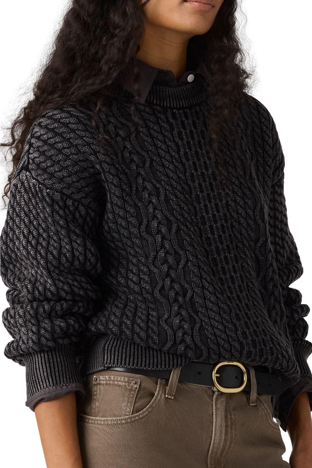 Sweater Mujer Leilah Cable Crewneck Negro Levis 0063A-0001-3
