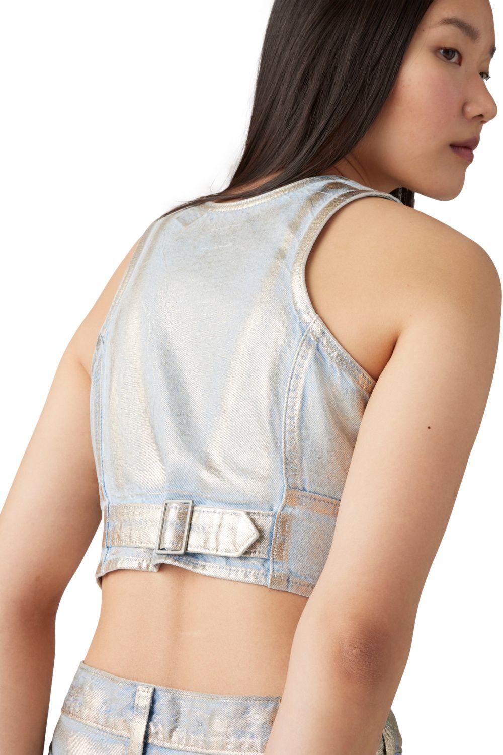 Polera Mujer Mona Denim Corset Plateado Levis 000MU-0003-3