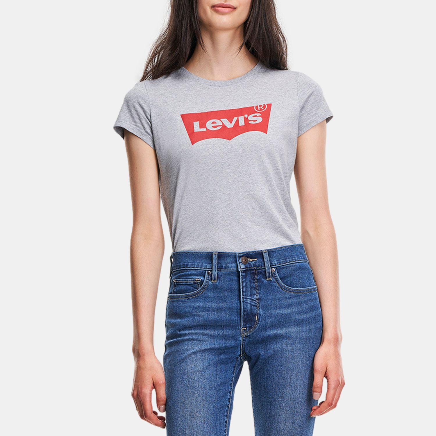 Polera Mujer Logo Lisa Gris Levis 32223-0756-2