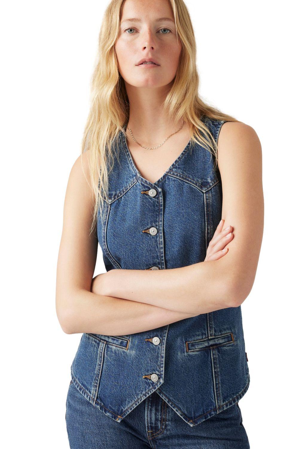 Chaqueta Mujer Vest Azul Levis 000OH-0000-0