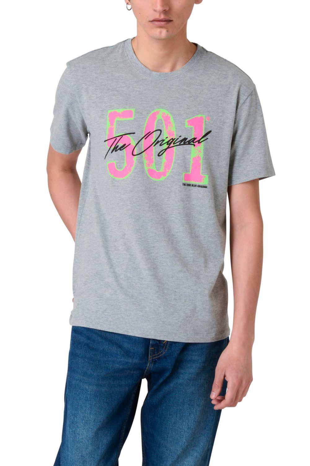 Polera Hombre Regular Fit Gráfica Gris Levis 22020-5000-3