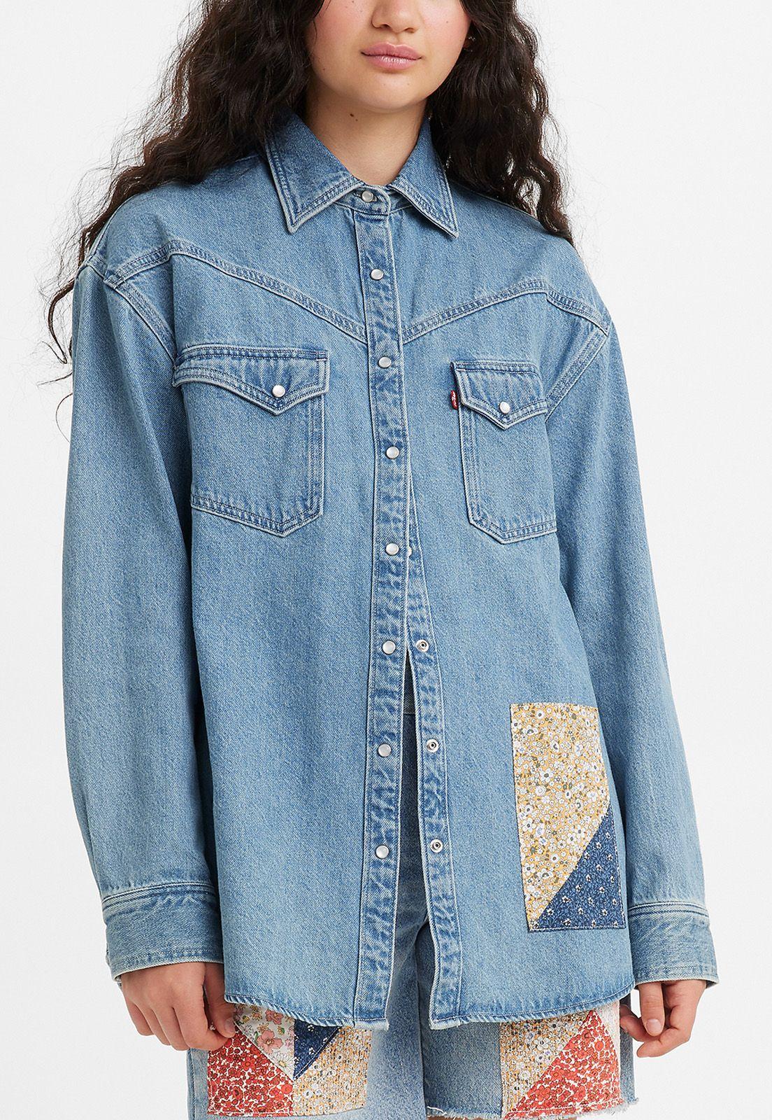 Camisa Mujer Estampada Oversize Azul Levis A3364-0008-0