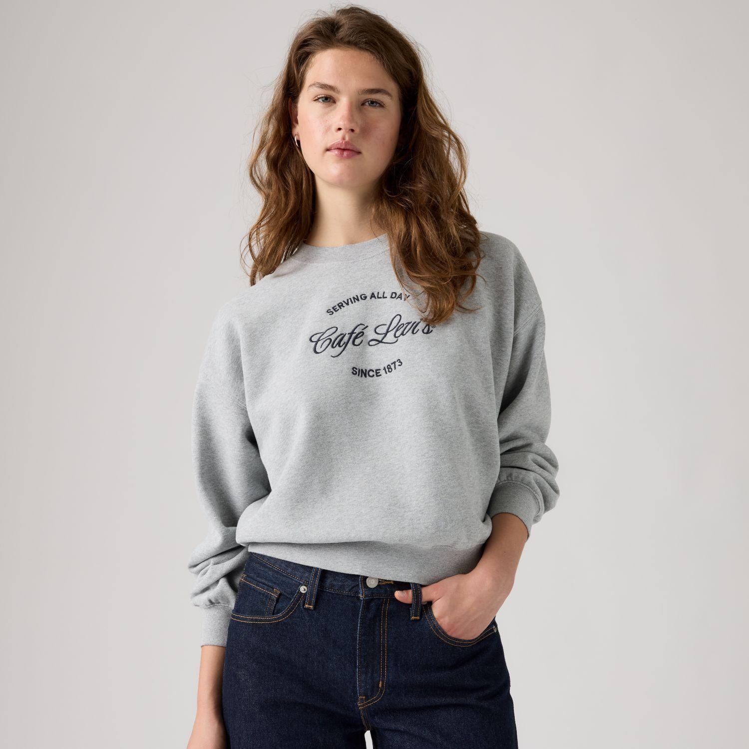 Polerón Mujer Vintage Boxy Crew Gris Levis 005OZ-0026-2