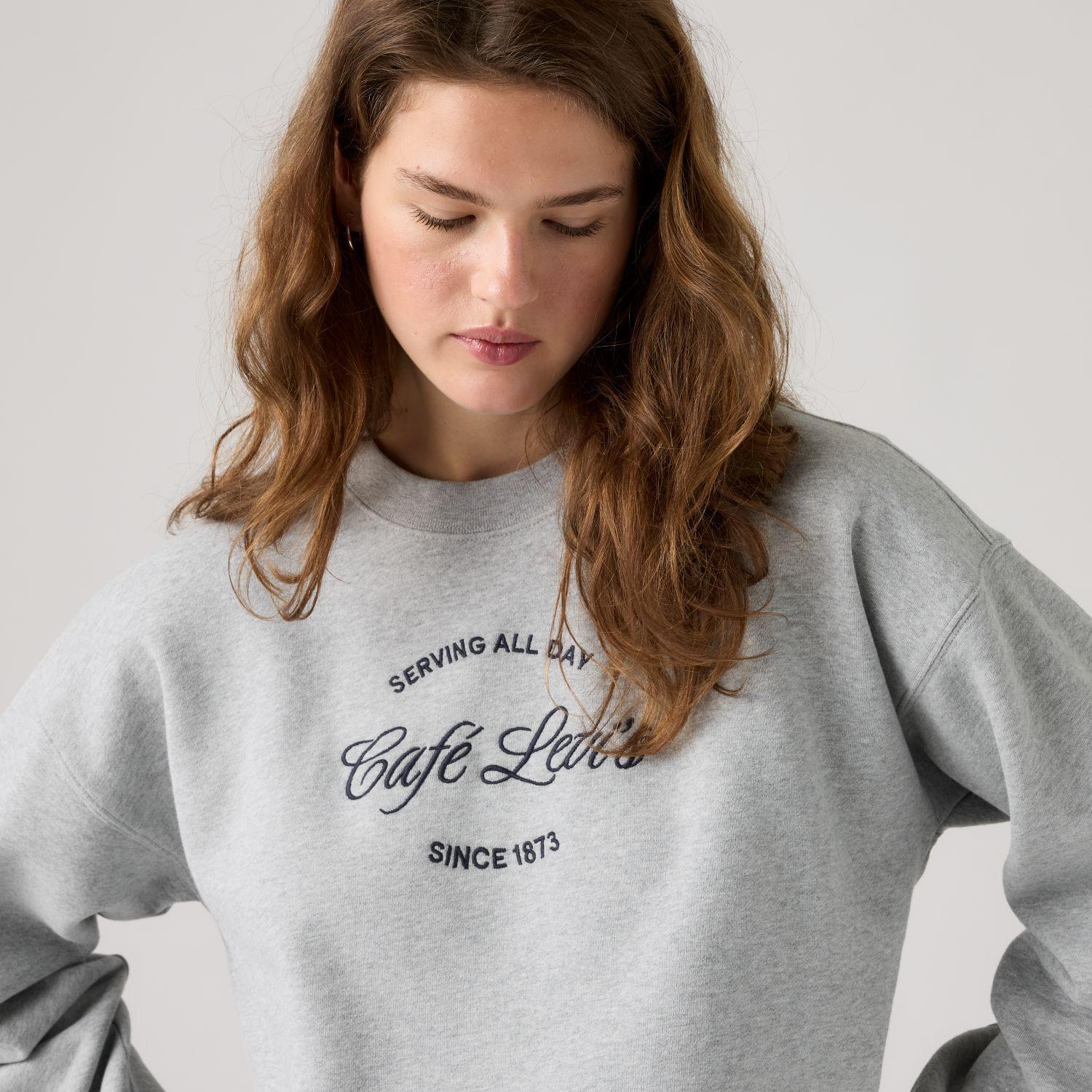 Polerón Mujer Vintage Boxy Crew Gris Levis 005OZ-0026-3
